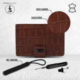 Leather Croco Design brown
